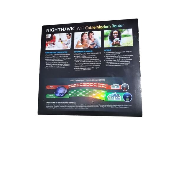 NETGEAR C7000 Nighthawk AC1900 WiFi Cable Modem Router DOCSIS 3.0 - Picture 2 of 5